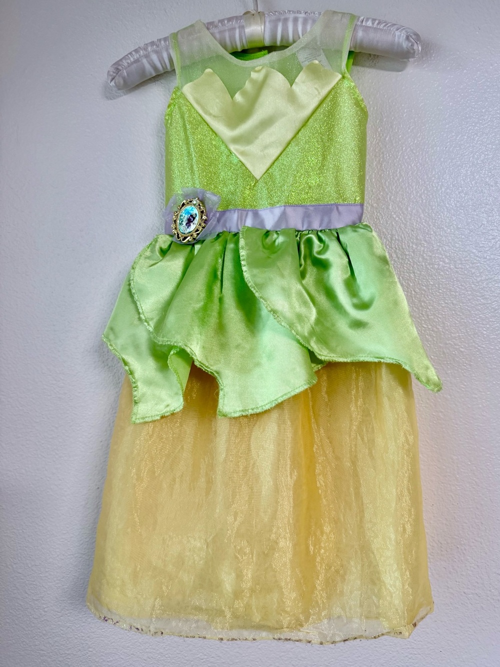 Disney Princess Tiana Costume Dress Girls Size 4-6X Princess and The Frog